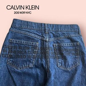 calvin klein 205w39nyc embroidered logo jeans